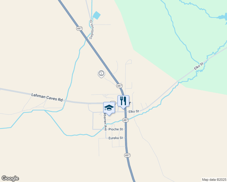 map of restaurants, bars, coffee shops, grocery stores, and more near 190 Winnemucca Street in Baker