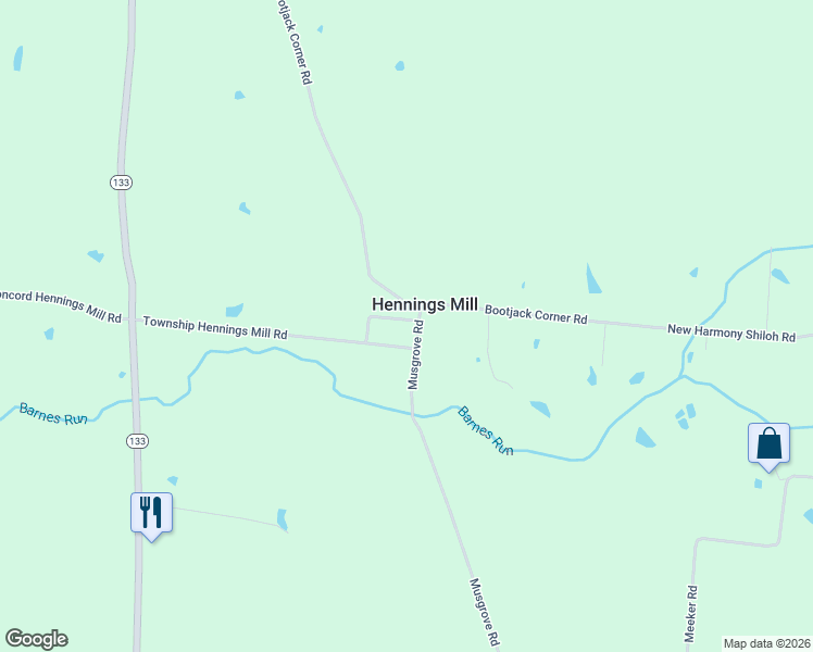 map of restaurants, bars, coffee shops, grocery stores, and more near 3723 Coon Avenue in Williamsburg