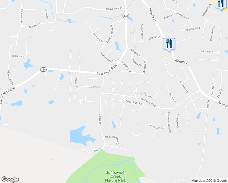 map of restaurants, bars, coffee shops, grocery stores, and more near 2881 Sherwood Court in Burlington