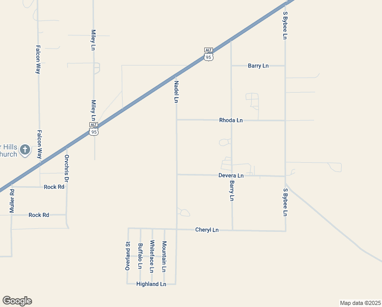 map of restaurants, bars, coffee shops, grocery stores, and more near 42 Nadel Ln in Yerington