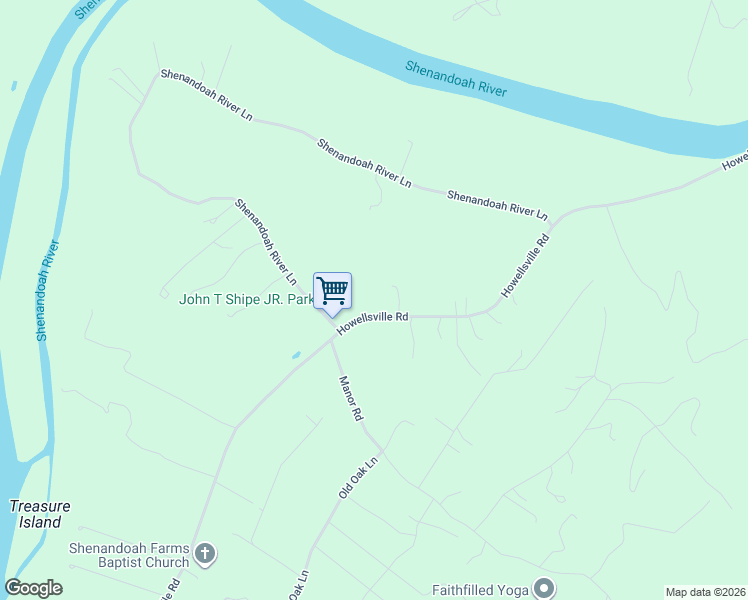 map of restaurants, bars, coffee shops, grocery stores, and more near 6521 Howellsville Road in Front Royal