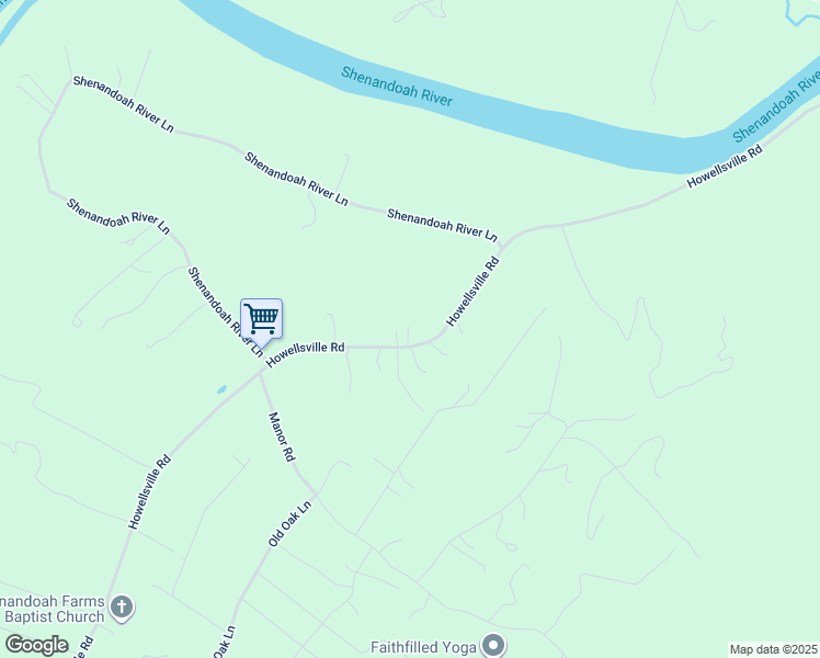 map of restaurants, bars, coffee shops, grocery stores, and more near 6743 Howellsville Road in Front Royal