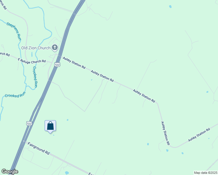 map of restaurants, bars, coffee shops, grocery stores, and more near 464 Ashby Station Road in Front Royal