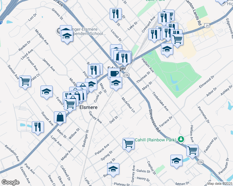 map of restaurants, bars, coffee shops, grocery stores, and more near in Covington