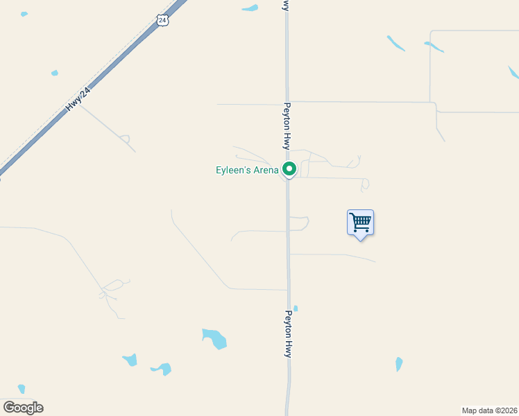 map of restaurants, bars, coffee shops, grocery stores, and more near 12780 Peyton Highway in Peyton