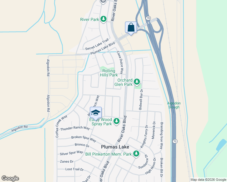 map of restaurants, bars, coffee shops, grocery stores, and more near 2008 Casa Dulce Way in Plumas Lake