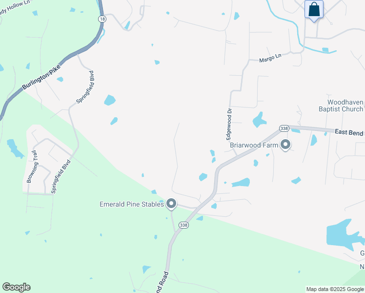 map of restaurants, bars, coffee shops, grocery stores, and more near 6546 Emerald Drive in Burlington