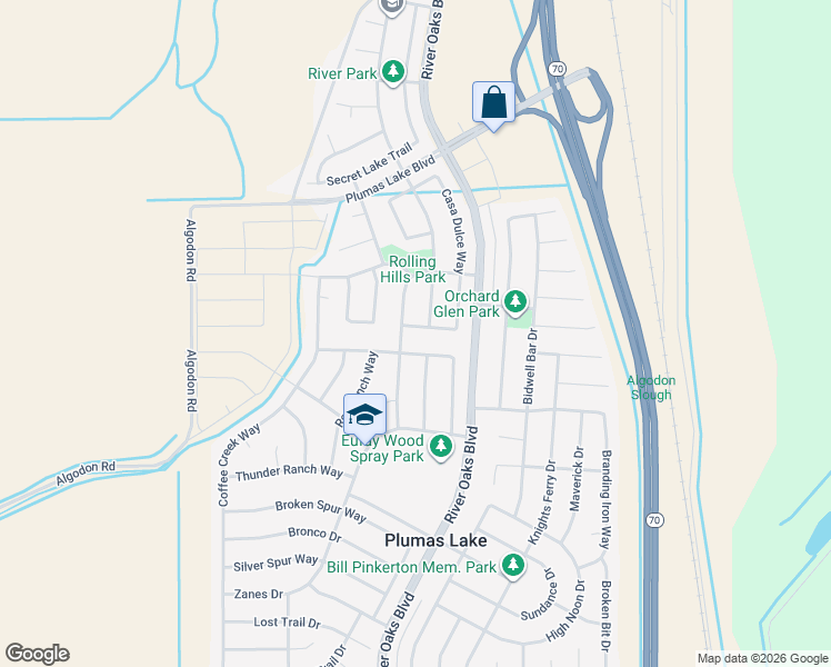 map of restaurants, bars, coffee shops, grocery stores, and more near 2008 Casa Dulce Way in Plumas Lake