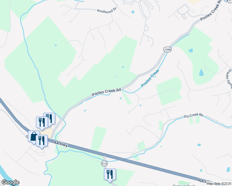 map of restaurants, bars, coffee shops, grocery stores, and more near 493 Pooles Creek Road in Newport