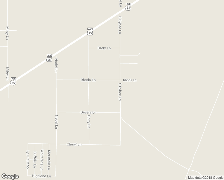map of restaurants, bars, coffee shops, grocery stores, and more near 41 South Bybee Lane in Yerington