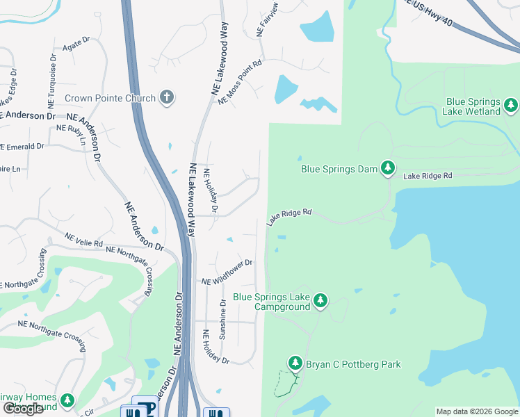 map of restaurants, bars, coffee shops, grocery stores, and more near 5621 Scenic Drive in Lee's Summit