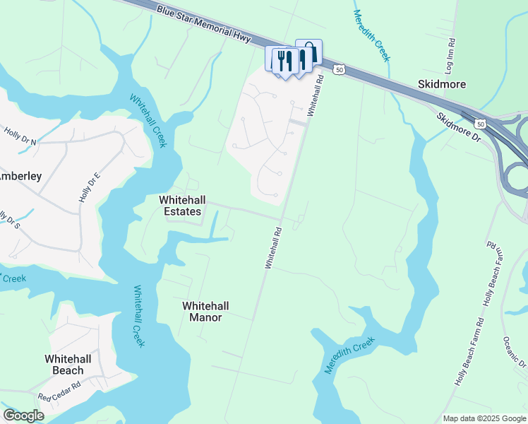 map of restaurants, bars, coffee shops, grocery stores, and more near 1604 Homewood Landing Road in Annapolis