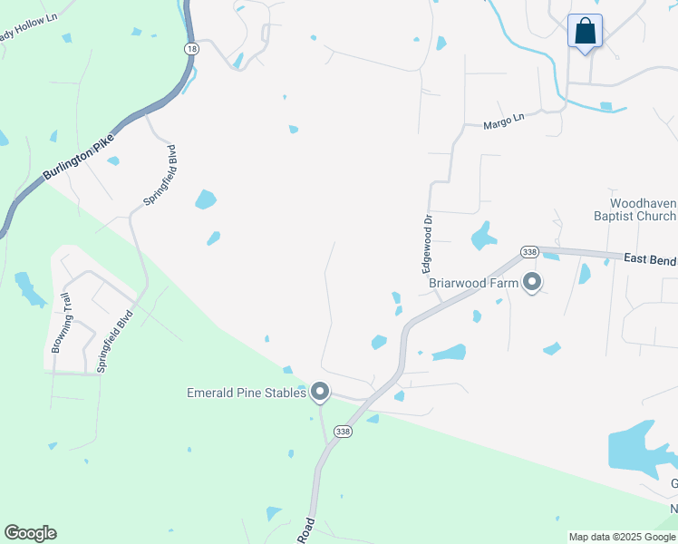 map of restaurants, bars, coffee shops, grocery stores, and more near 6546 Emerald Drive in Burlington