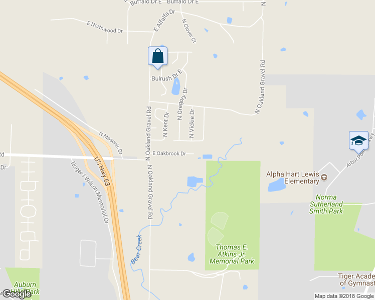 map of restaurants, bars, coffee shops, grocery stores, and more near 2660 East Oakbrook Drive in Columbia