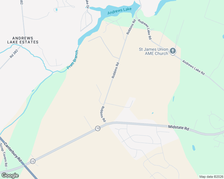 map of restaurants, bars, coffee shops, grocery stores, and more near 260 Robbins Road in Frederica