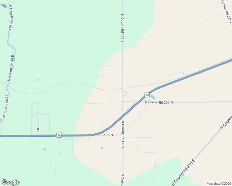 map of restaurants, bars, coffee shops, grocery stores, and more near 2015 North County Road 175 East in North Vernon
