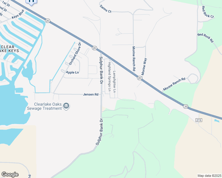 map of restaurants, bars, coffee shops, grocery stores, and more near Sulphur Bank Drive in Clearlake Oaks