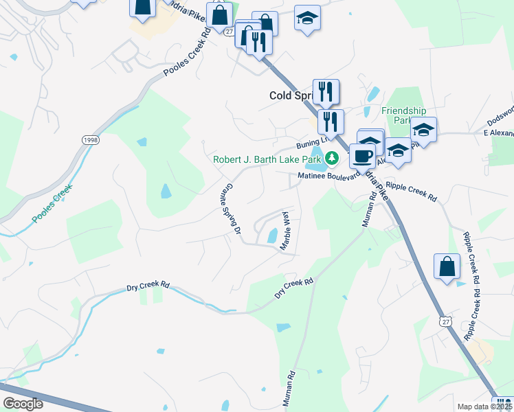 map of restaurants, bars, coffee shops, grocery stores, and more near 5853 Limestone Ct in Newport