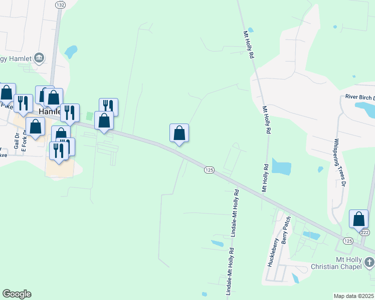 map of restaurants, bars, coffee shops, grocery stores, and more near 1920 Ohio 125 in Amelia