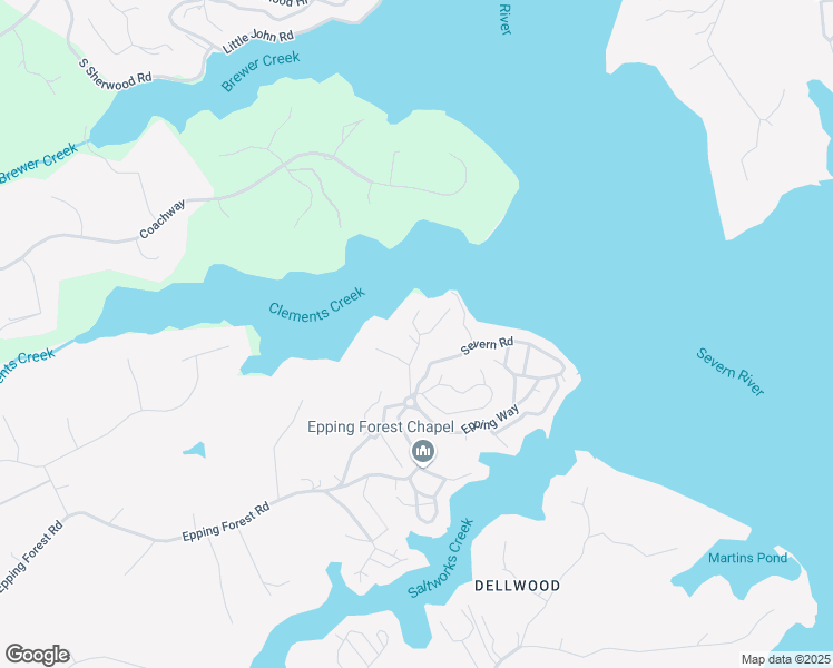 map of restaurants, bars, coffee shops, grocery stores, and more near 363 Friar Trail in Annapolis