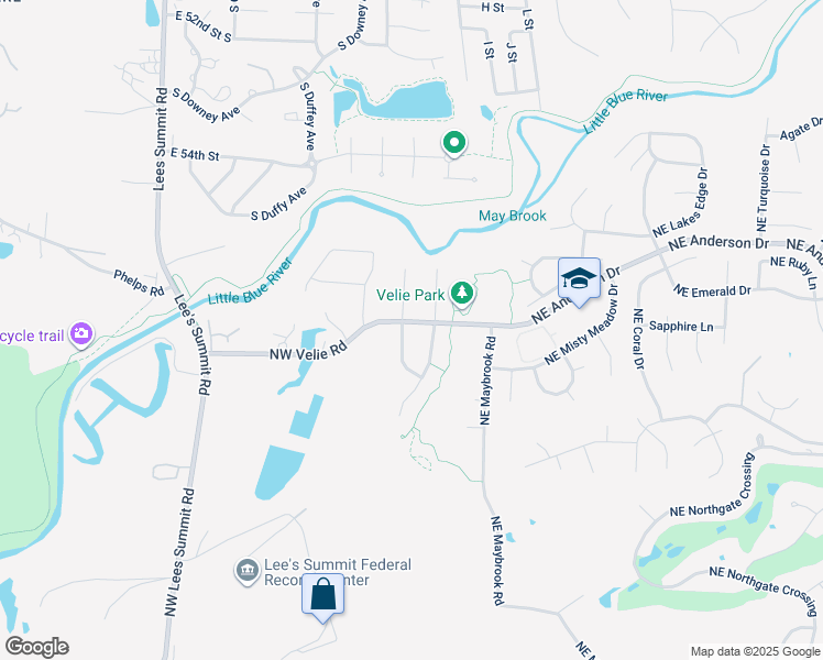 map of restaurants, bars, coffee shops, grocery stores, and more near 5583 Northwest Sunrise Meadow Lane in Lee's Summit