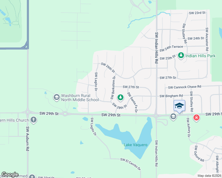 map of restaurants, bars, coffee shops, grocery stores, and more near 2720-2724 Southwest Chauncey Court in Topeka