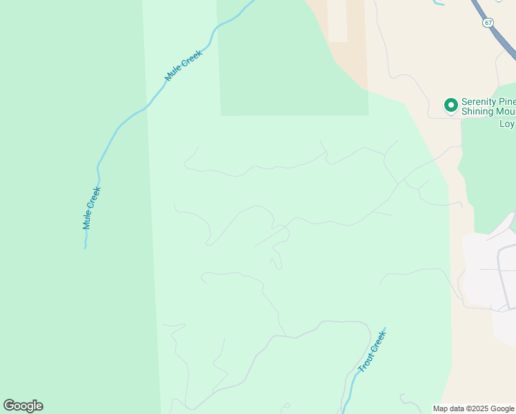 map of restaurants, bars, coffee shops, grocery stores, and more near 1210 Lucky Lady Drive in Woodland Park