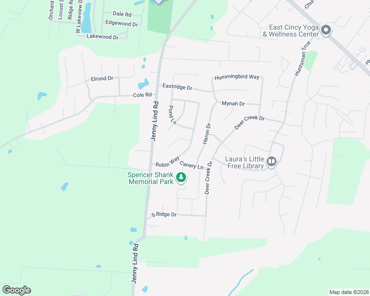 map of restaurants, bars, coffee shops, grocery stores, and more near 51 Robin Way in Amelia