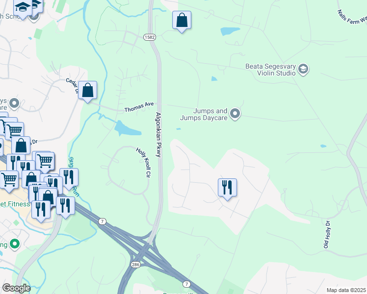 map of restaurants, bars, coffee shops, grocery stores, and more near 905 Holly Creek Drive in Great Falls