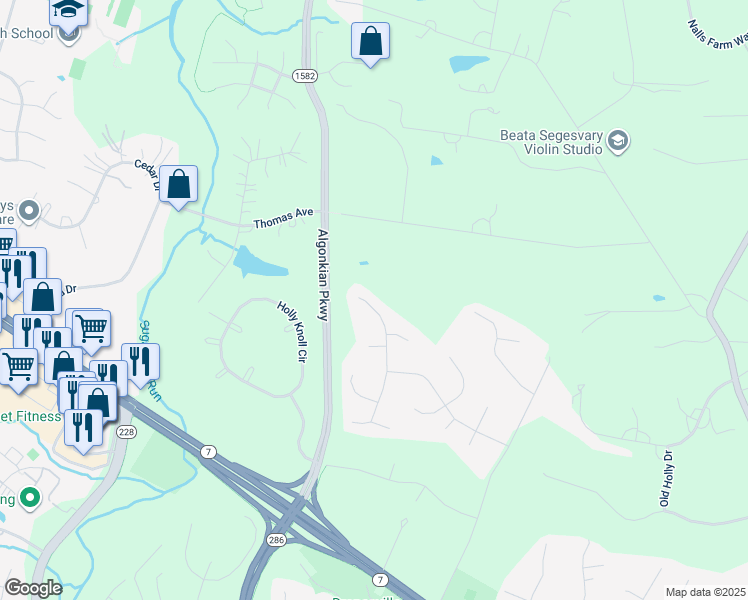 map of restaurants, bars, coffee shops, grocery stores, and more near 905 Holly Creek Drive in Great Falls