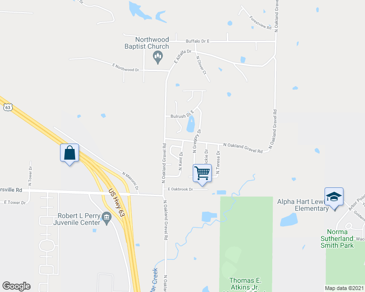 map of restaurants, bars, coffee shops, grocery stores, and more near 5906 North Kent Drive in Columbia
