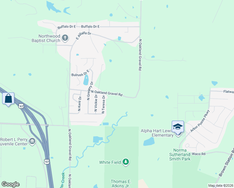 map of restaurants, bars, coffee shops, grocery stores, and more near North Oakland Gravel Road in Columbia