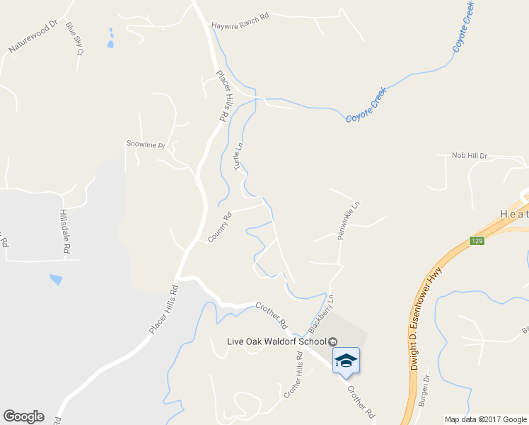 map of restaurants, bars, coffee shops, grocery stores, and more near 805 Country Road in Meadow Vista