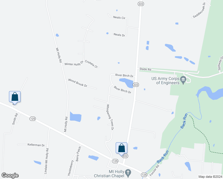 map of restaurants, bars, coffee shops, grocery stores, and more near 3384 Whispering Trees Drive in Amelia