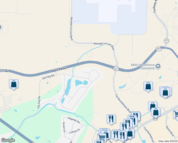 map of restaurants, bars, coffee shops, grocery stores, and more near 828 Karen Court in Florence