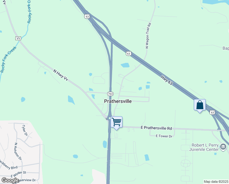 map of restaurants, bars, coffee shops, grocery stores, and more near 6141 North Wagon Trail Road in Columbia