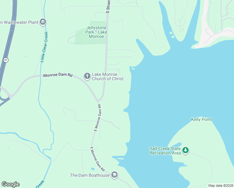map of restaurants, bars, coffee shops, grocery stores, and more near 9573 South Strain Ridge Road in Bloomington