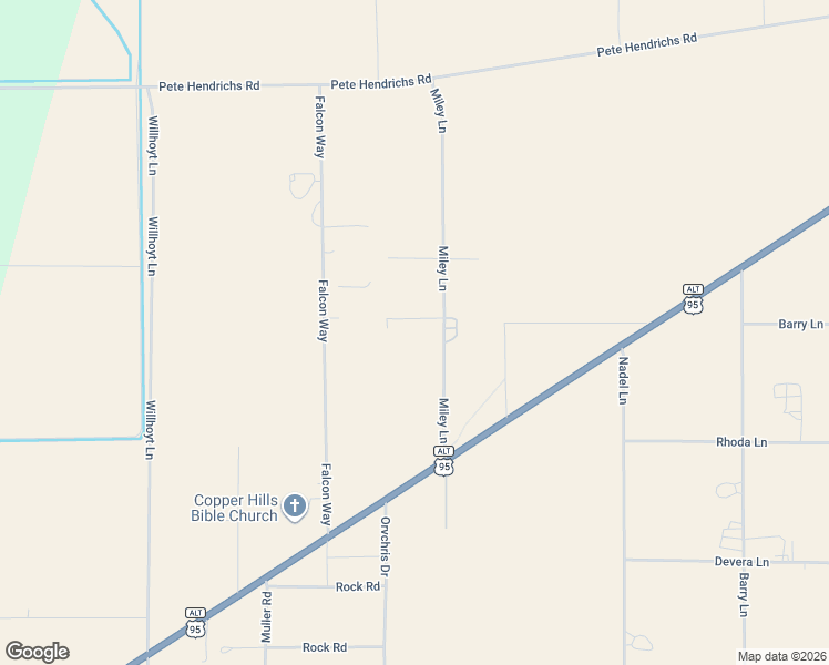 map of restaurants, bars, coffee shops, grocery stores, and more near 7 Ny-Jo Lane in Yerington