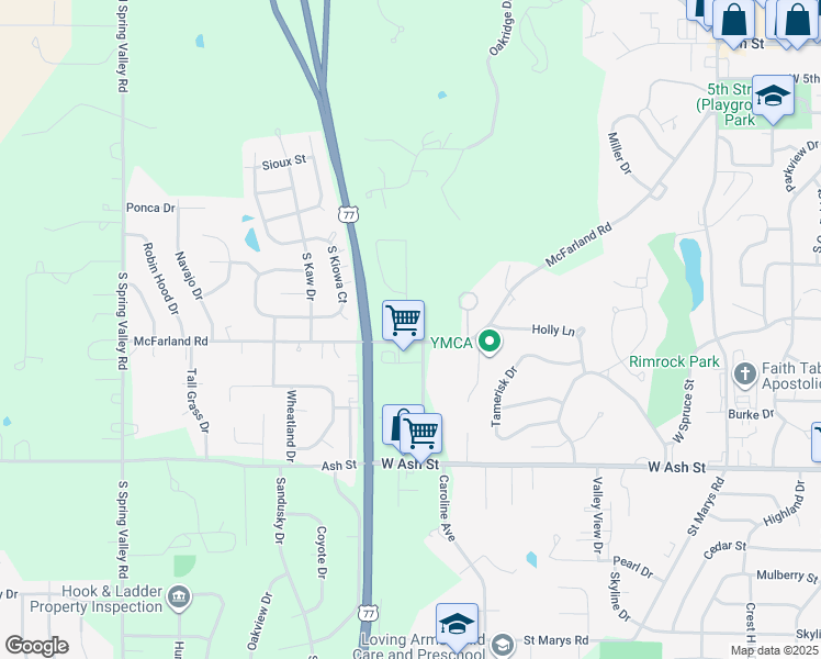 map of restaurants, bars, coffee shops, grocery stores, and more near 408 Michael's Court in Junction City