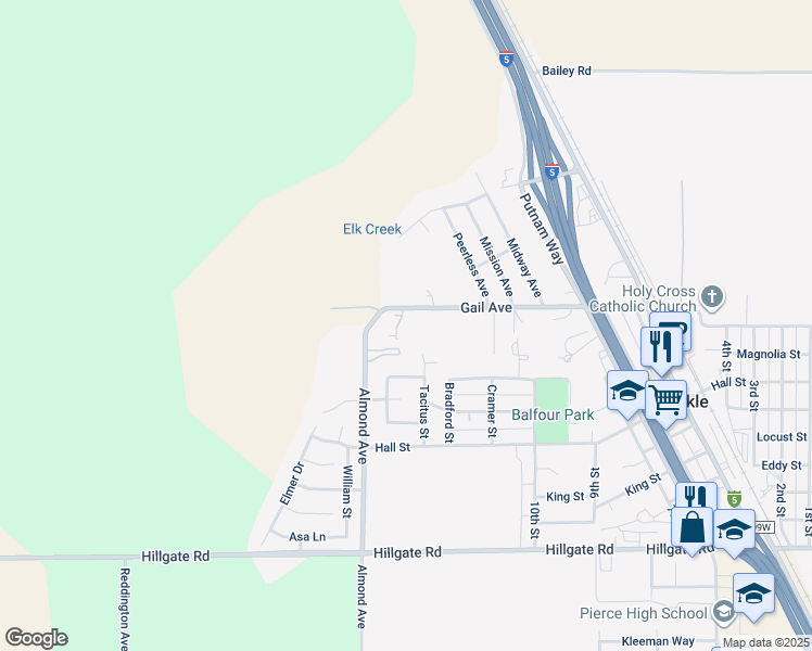 map of restaurants, bars, coffee shops, grocery stores, and more near 901 Gail Avenue in Arbuckle