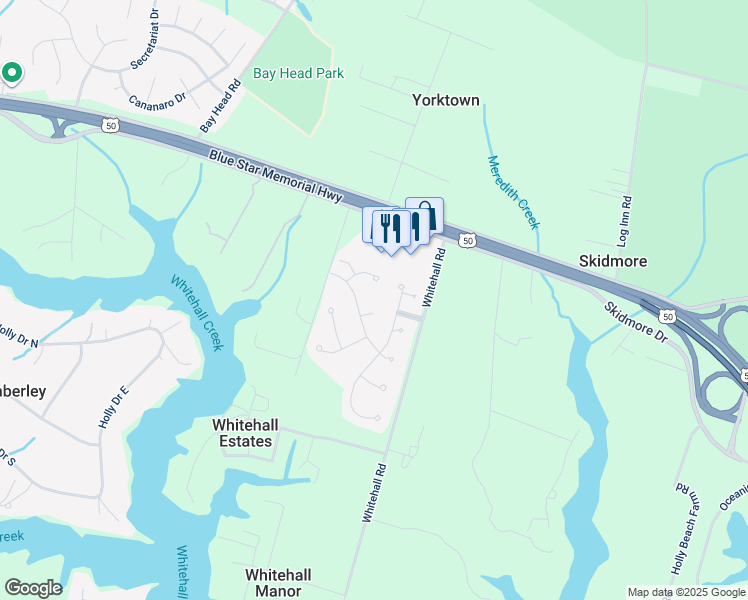 map of restaurants, bars, coffee shops, grocery stores, and more near 1611 Stern Court in Annapolis