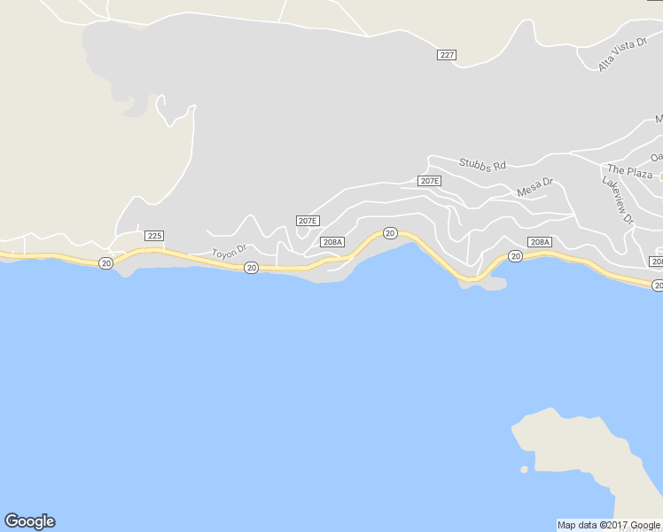 map of restaurants, bars, coffee shops, grocery stores, and more near 11625 Garden Court in Clearlake Oaks