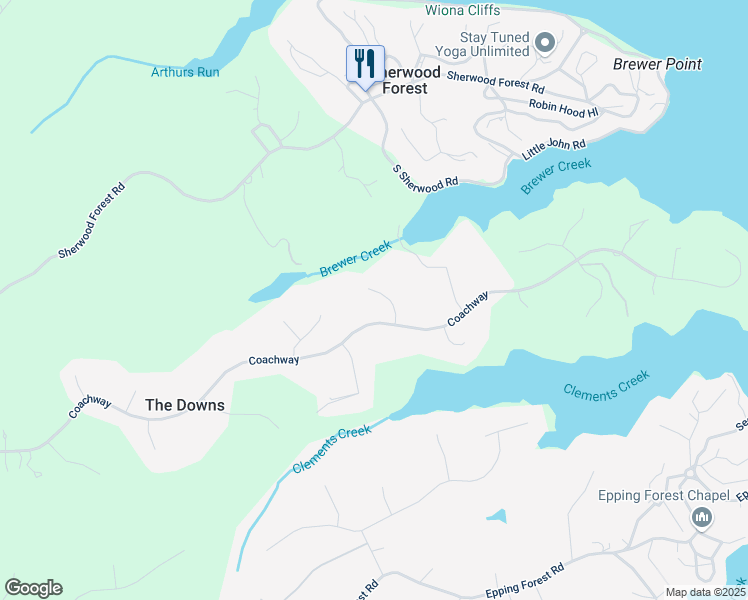 map of restaurants, bars, coffee shops, grocery stores, and more near 1696 Dunstable Green in Annapolis