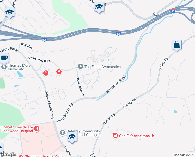 map of restaurants, bars, coffee shops, grocery stores, and more near 531 Tuscany Valley Court in Fort Mitchell