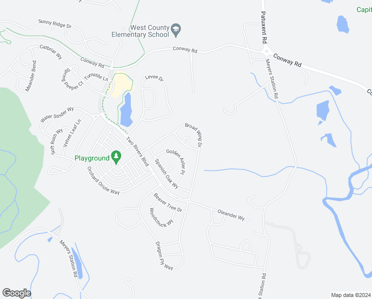 map of restaurants, bars, coffee shops, grocery stores, and more near 1114 White Clover Lane in Odenton