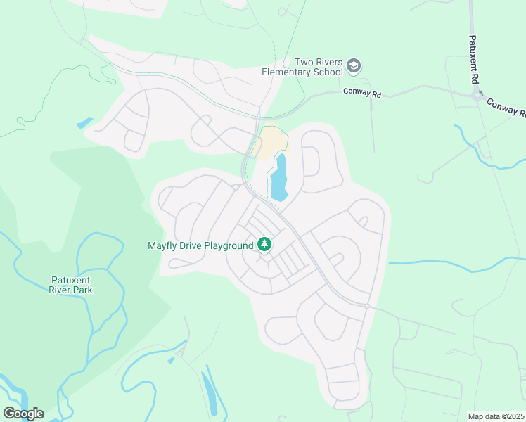 map of restaurants, bars, coffee shops, grocery stores, and more near 1425 Two Rivers Boulevard in Odenton