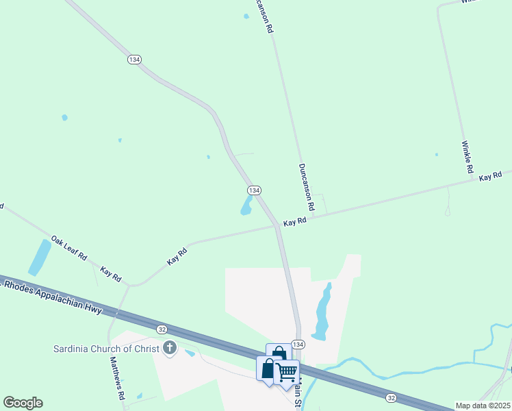 map of restaurants, bars, coffee shops, grocery stores, and more near 541 Ohio 134 in Hillsboro