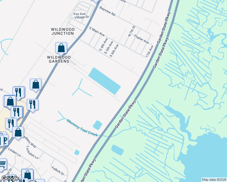 map of restaurants, bars, coffee shops, grocery stores, and more near Jorgensen Road in Rio Grande
