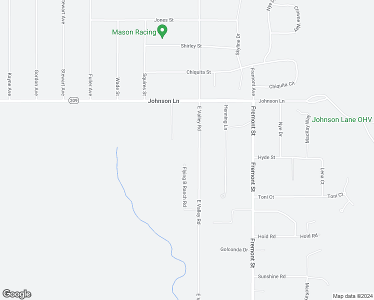 map of restaurants, bars, coffee shops, grocery stores, and more near 2550 East Valley Road in Minden