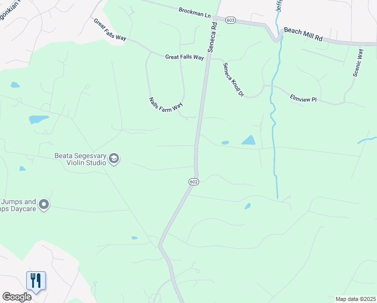 map of restaurants, bars, coffee shops, grocery stores, and more near 646 Seneca Road in Great Falls